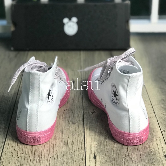 Conv&Miley Cyrus Ctas HI White/Pink Glitter W - Picture 5 of 8